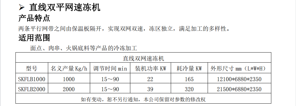 直线式速冻隧道5